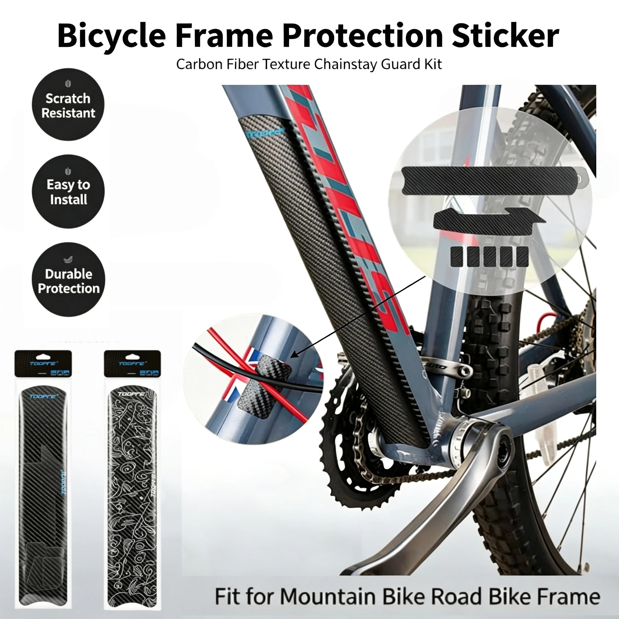 Bicycle Frame Protective Sticker MTB Road Bike Chain Guard Tape Protector Film Scratchproof Decal Cycling Accessories For Riders