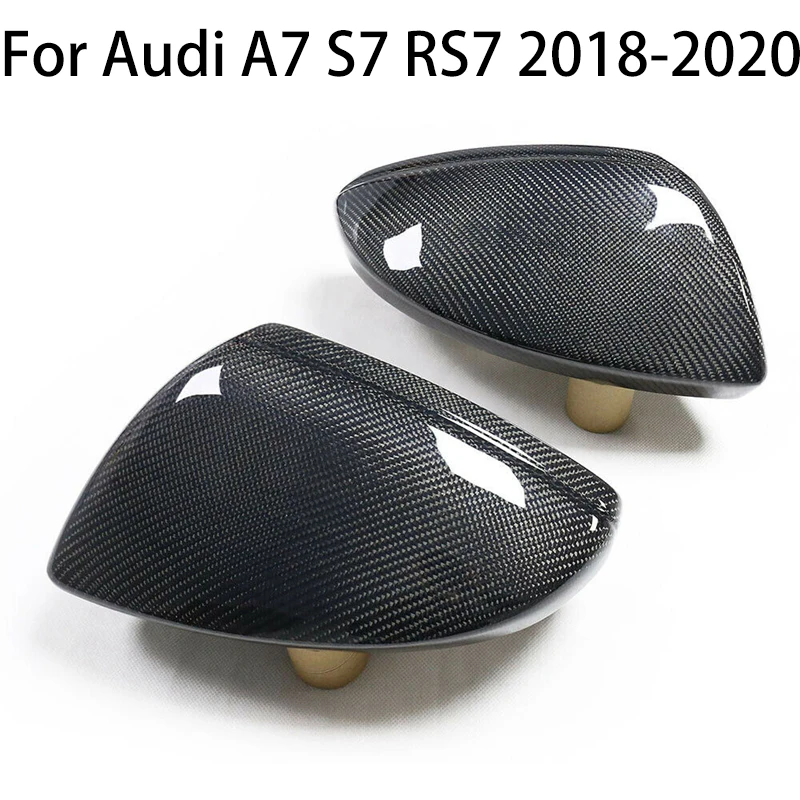 

LHD Real Carbon Fiber rearview side mirror cover caps For Audi A6 C8 A7 ABT 4K8 A8 D5 2018 2019 2020 Replacement