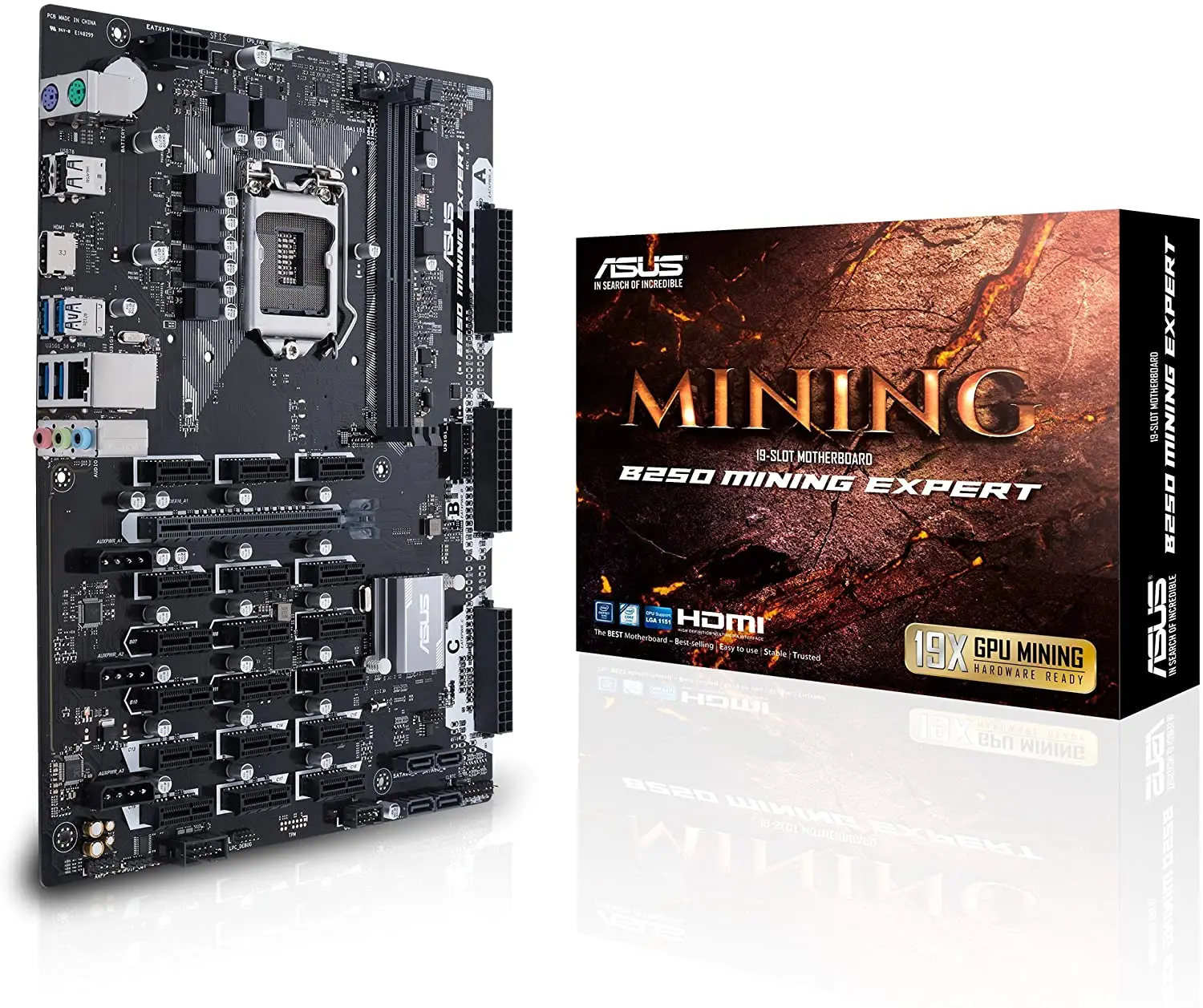 Asus B250 MINING EXPERT Motherboard  LGA 1151 Intel B250 DDR4 32GB ATX  support  6100 7300 6600 7600 7700 G4500 cpu new