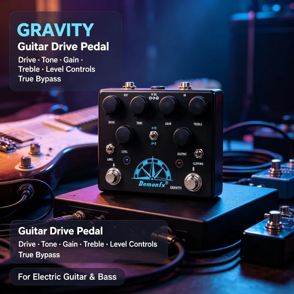 gravity-guitar-effects-pedal-drive-tone-gain-treble-level-controls-true-bypass-overdrive-distortion-stompbox-for-electric-guitar
