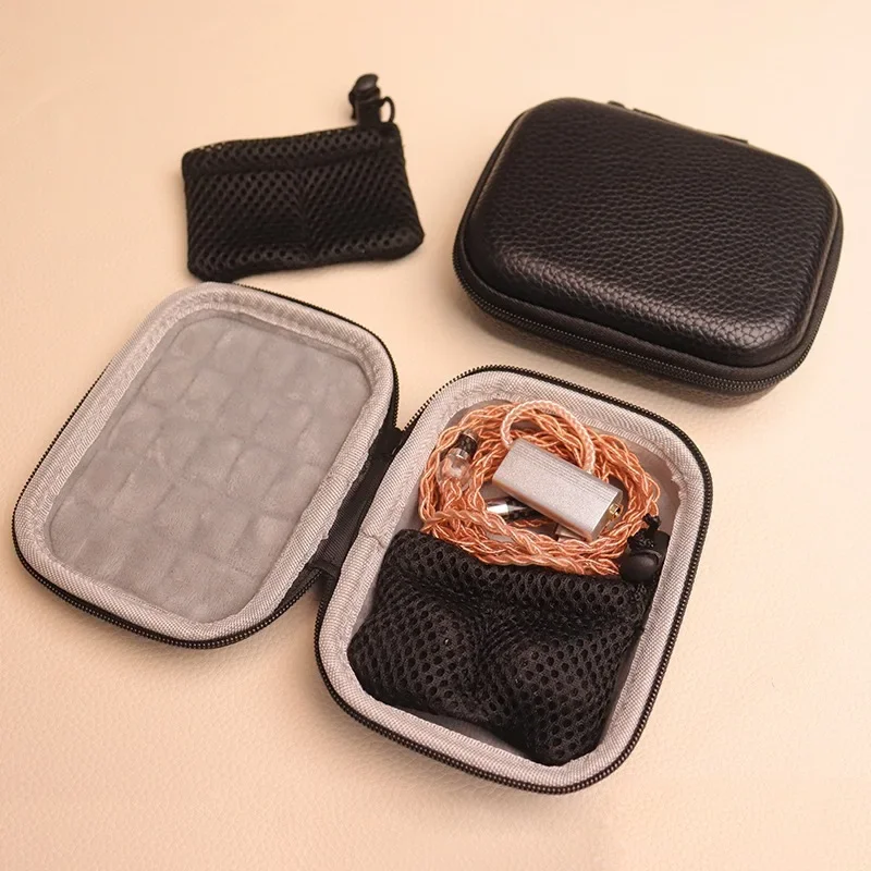 Bolsa para auriculares, bolsa para auriculares, bolsa para almacenamiento de auriculares, bolsa de cuero para auriculares, funda para auriculares, bolsa de cuero para auriculares
