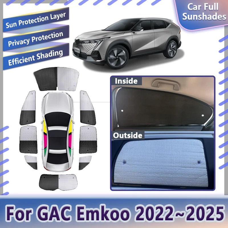 

Car Sunshades For GAC Emkoo 2022 2023 2024 2025 Trumpchi Emkoo Sunscreen Protect Anti-UV Window Privacy Visor Cover Accessories