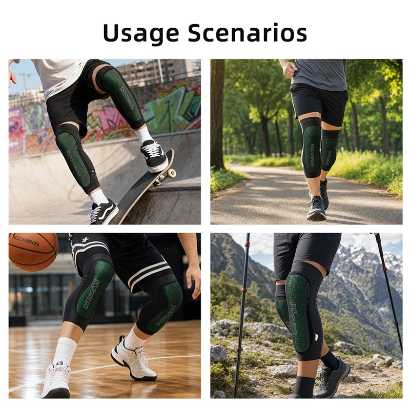 ROCKBROS Cool Sport Legs MTB Cycling Bicycle Knee Protective Gears Kneepad Knee Pads Hiking Football Camping Leggings Leg Sleeve view 5