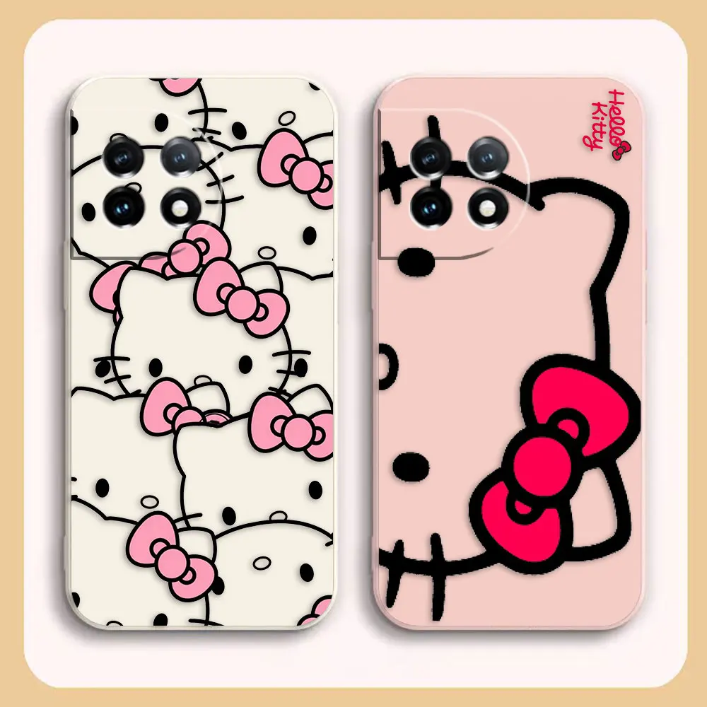 Case For Oneplus 5 5T 6 6T 9 9R 8 8T 7 7T ACE 2V NORD 2 3 Lite Pro Case Cover Funda Cqoue Shell Capa Anime H-Hello K-Kitty Cat