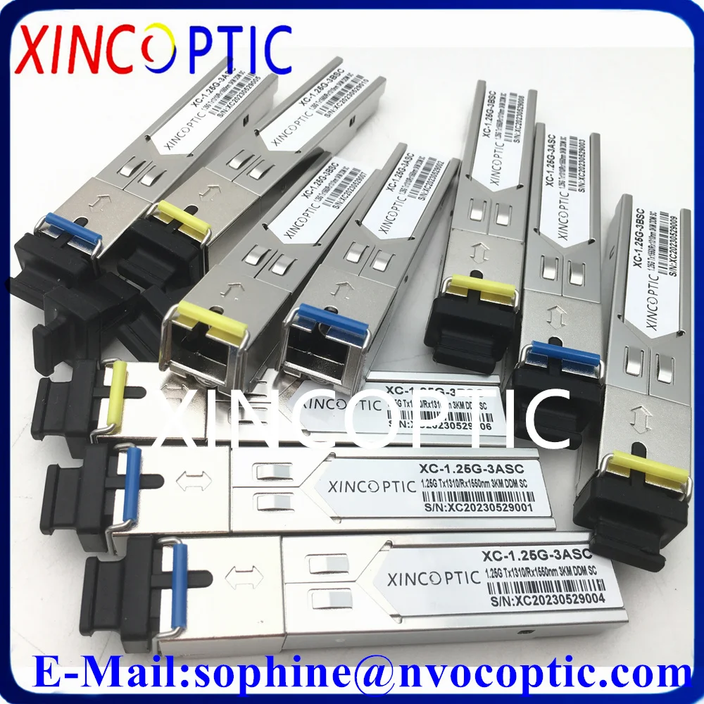 

5Pais 1.25G 1310/1550 3KM BIDI WDM LC/SC SFP Transceiver Module, DDM,Simplex, Single Mode Fiber