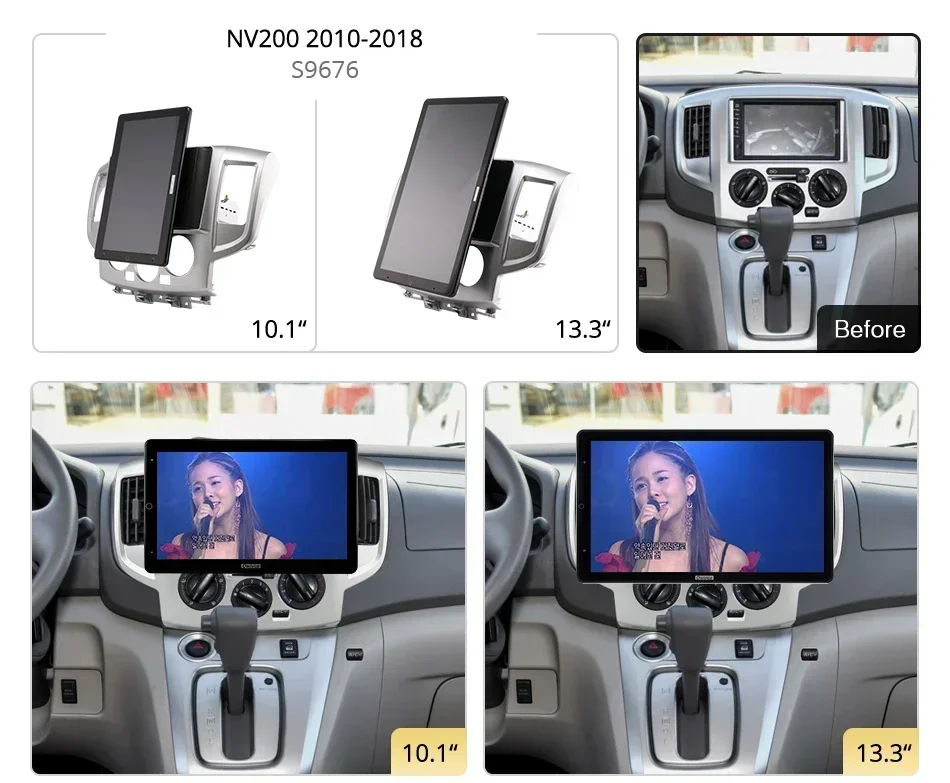 TS10 Android10.0 Ownice Car Radio Auto for Nissan NV200 2010 - 2018 13.3'' No DVD support USB Quick Charge Nano 1920*1080