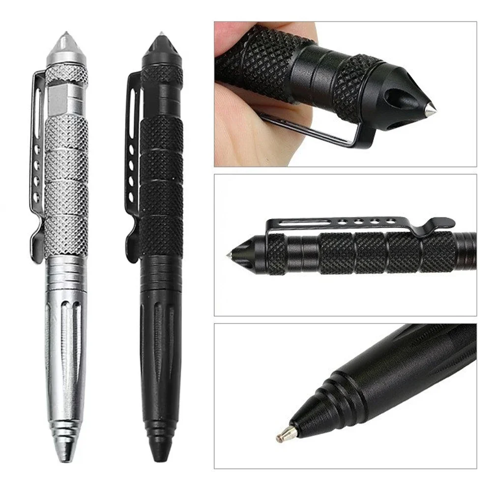 Self Defence Tactical Pen Pocket Aluminum Anti skid Military Pen Tungsten steel head Defense Pen Glass Breaker Survival Kit Pens