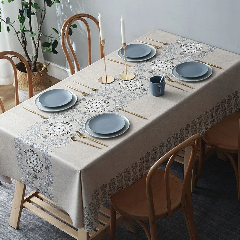 A PVC tablecloth is waterproof, oil-resistant, stain-resistant, wash-free. It suits Nordic, hotel and coffee tables. It's anti-d