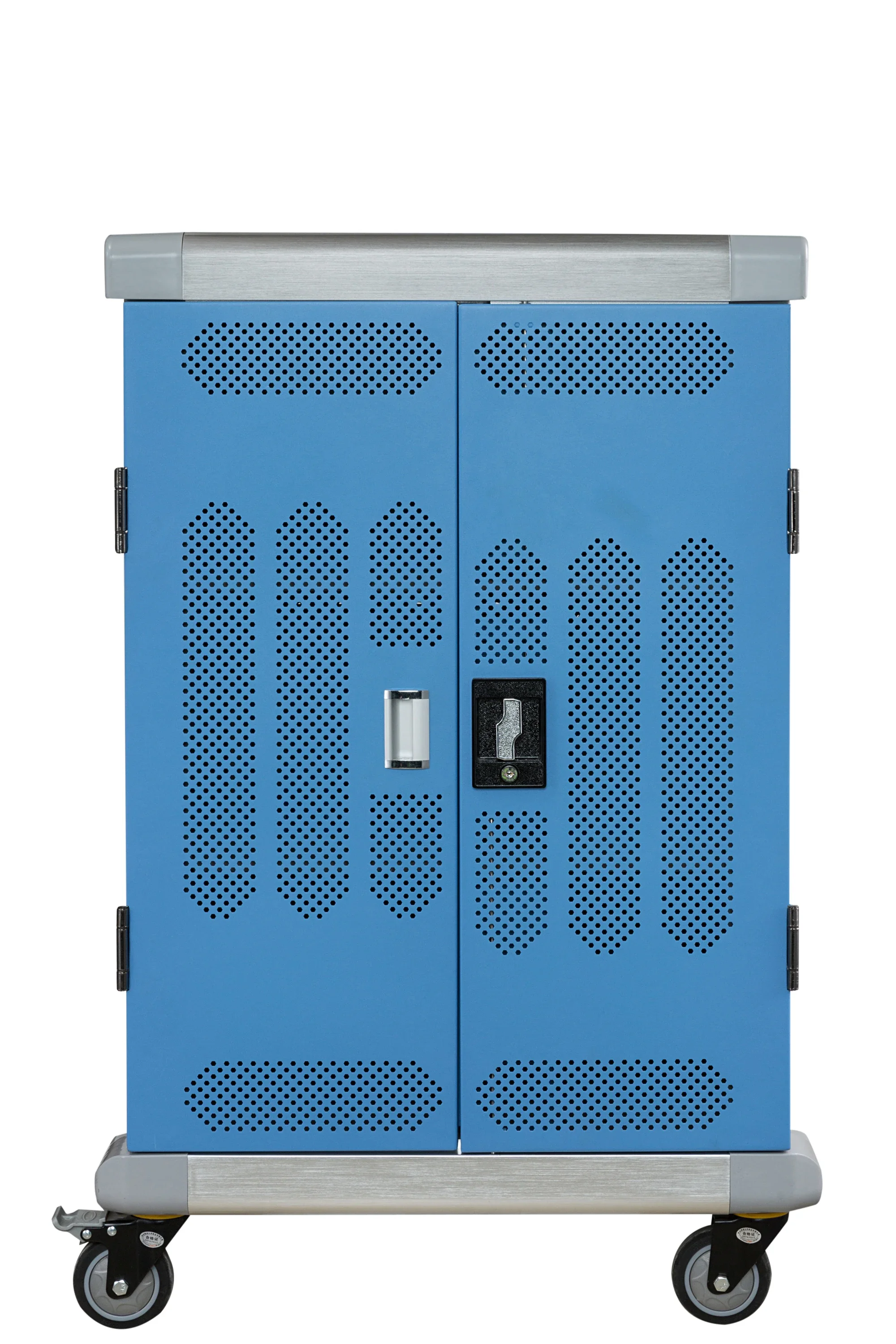 Smart Laptop Storage Cabinet for ipad &Tablet AC 110-240V Charging Socket Universal Type 36 Devices Charging Cart