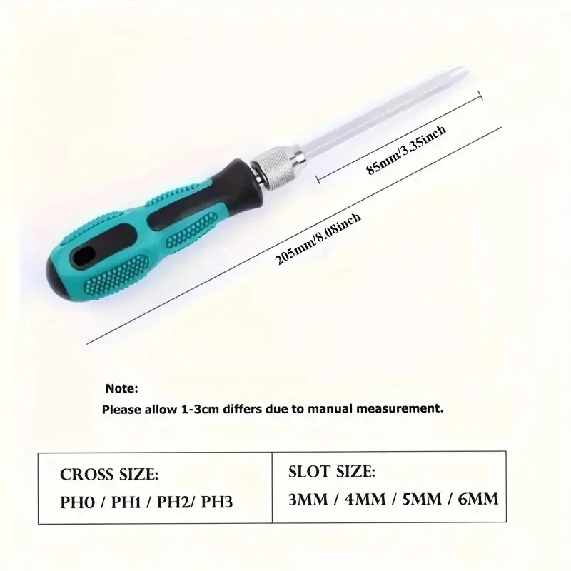 9Pcs/set Precision Screwdriver Set 1/4"/6.35mm Slotted Bits With Magnetic Multitool Home Appliances Repair Hand Tools