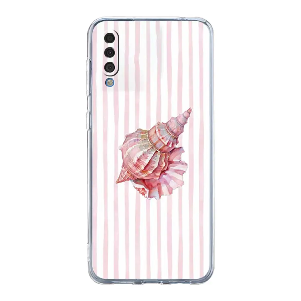Colorful Marine Organism Striped Phone Case For Samsung A56 A36 A26 A24 A12 A14 A16 A50 A70 A22 A32 A34 A54 A42 A52 5G A06 Cover