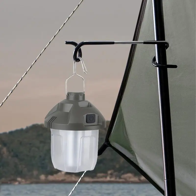 Lanternas de acampamento led portátil lanterna de acampamento à prova dwaterproof água ao ar livre tenda luz 1200mah com gancho leve para tendas caminhadas