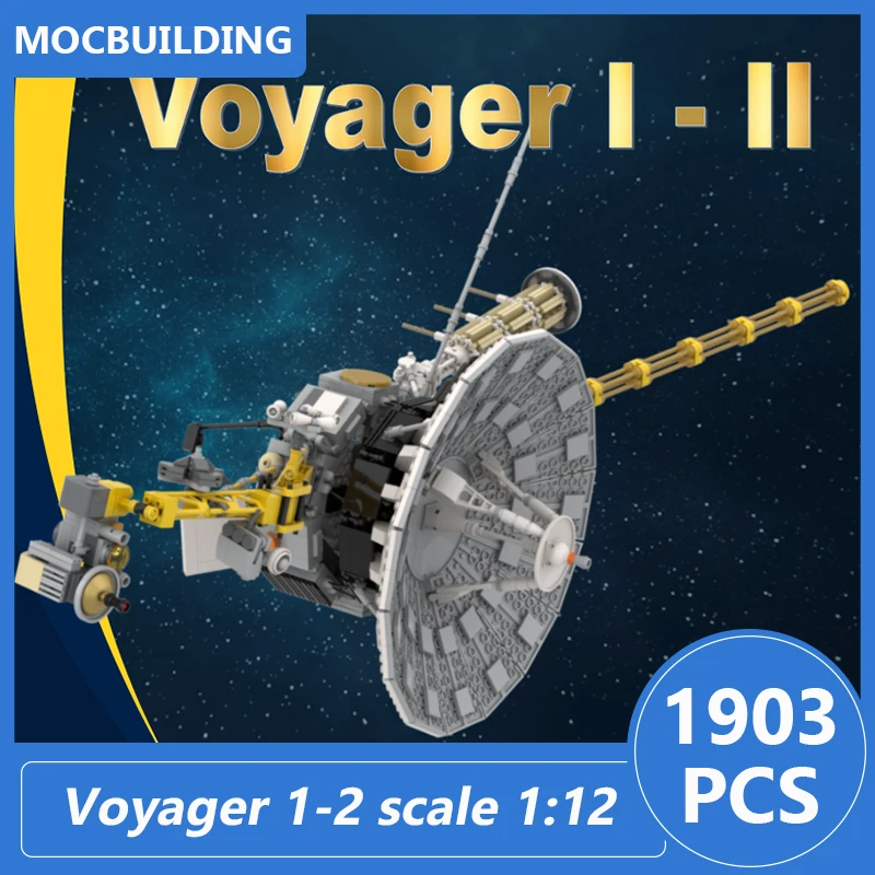 Voyager 1-2 Bilancia 1:12 Modello Moc Building Blocks Fai Da Te Assemblare Mattoni Spazio Educativo Collezione Creativa Giocattoli Regali 1903 PZ