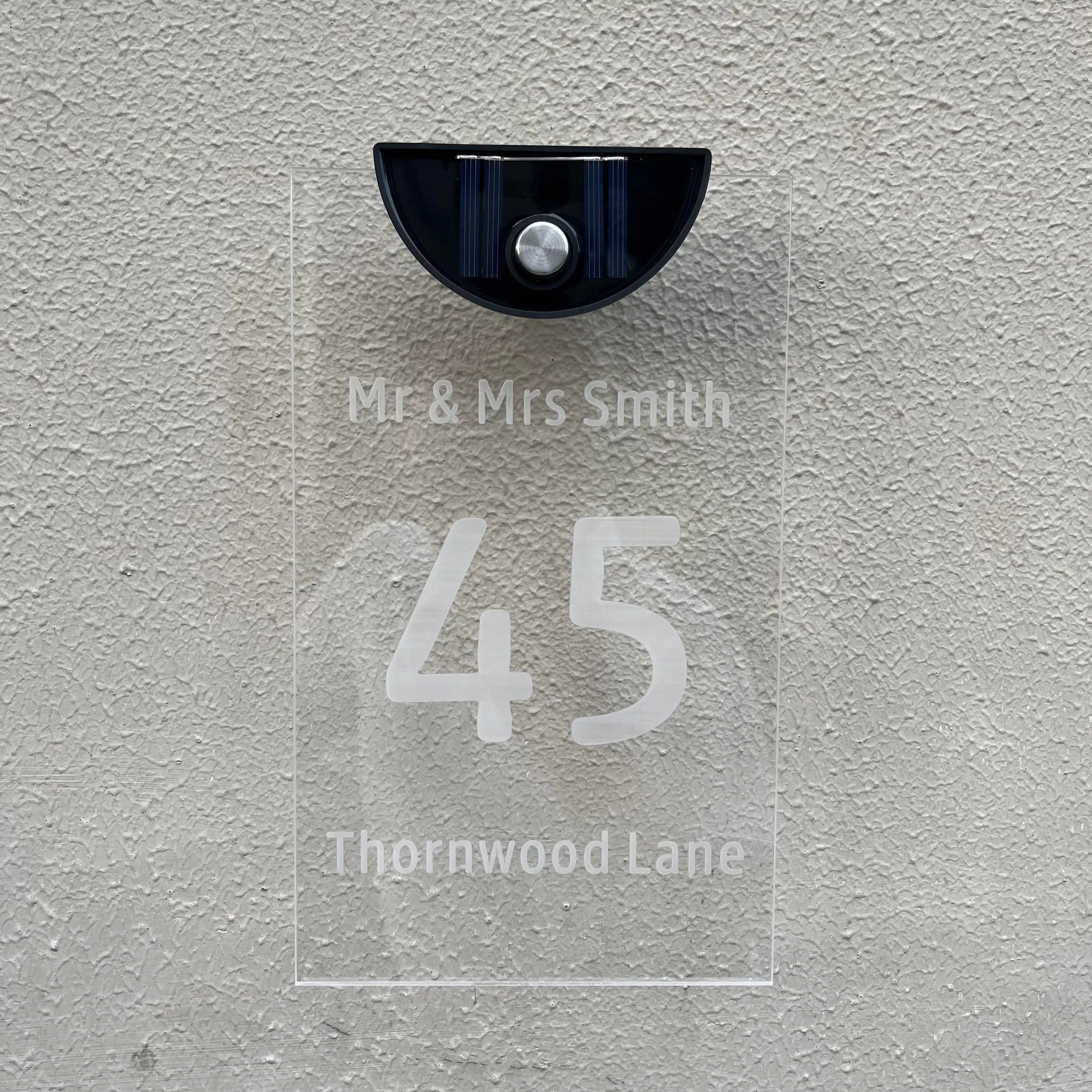 Personalized Acrylic Door Sign – Transparent Laser Engraved LED Light, Custom Text, Oval/Round/Rectangle Design