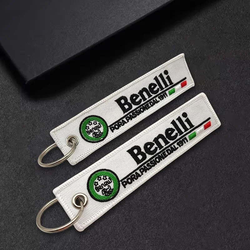 High-Grade Canvas Motorcycle Keychain Holder Keyring For Benelli Imperiale 400 TRK502 BN302 TNT125 300 BJ600 Accessories