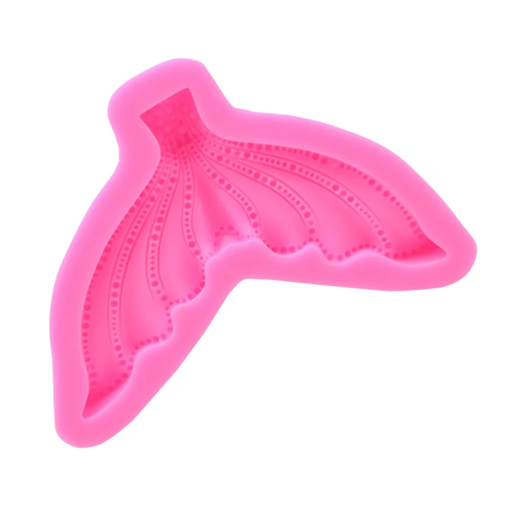 

Baking Tools Mermaid Tail Shape DIY Handmade Silicone Mold Pink Cake Fondant Mold for Cake Decoration Chocolate Fondant Polymer