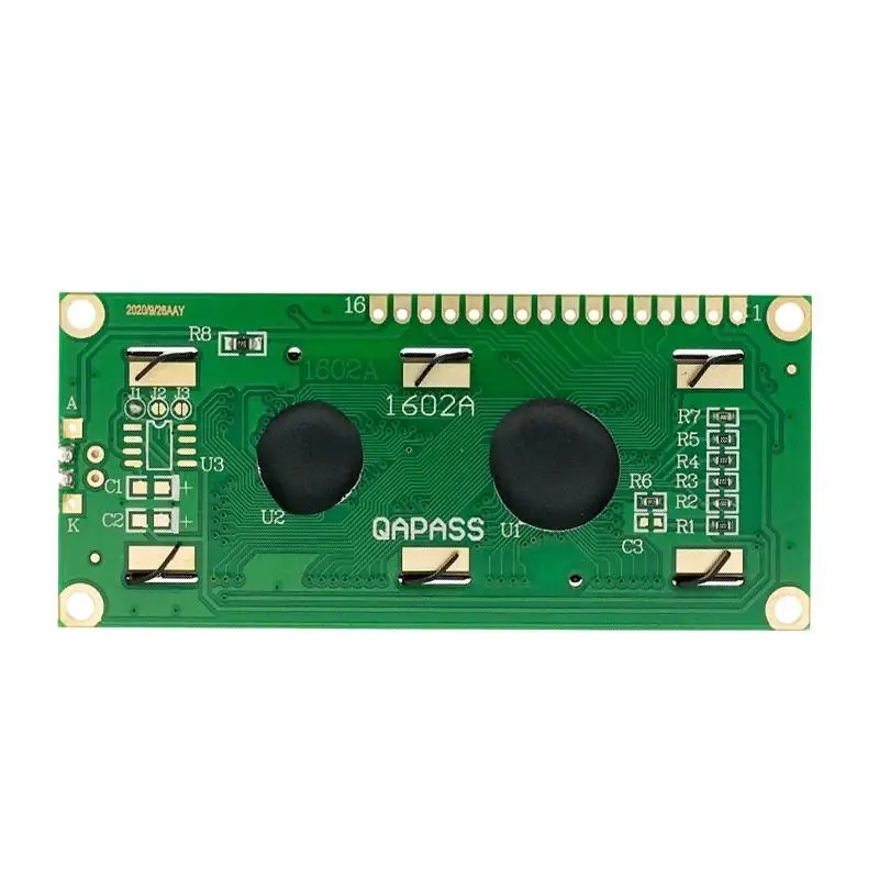 LCD1602 1602 Module Green Screen 16x2 Character LCD Display Module.1602 5V Green Screen And White code for