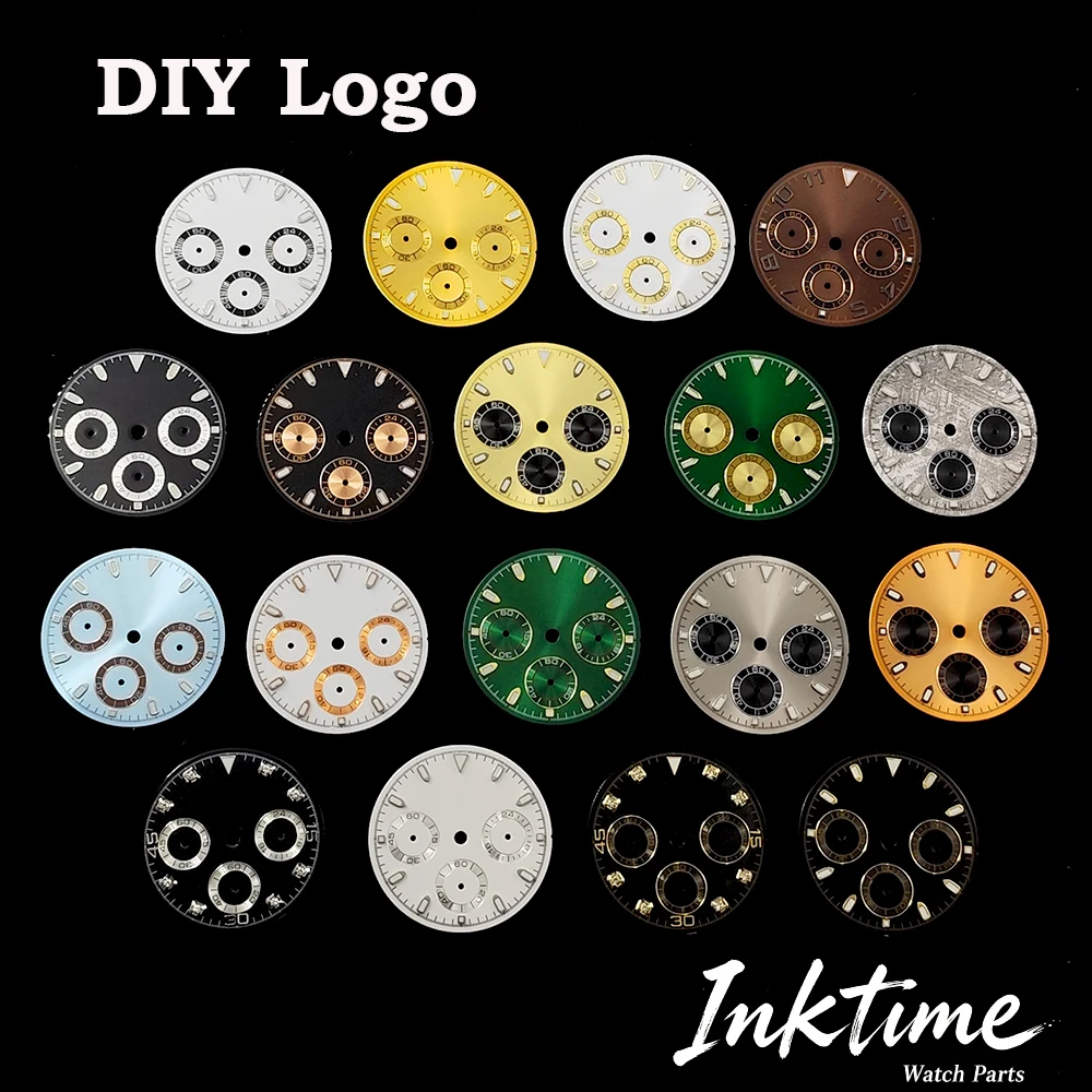 29mm VK63 watch dial personalized customization dial panda dial luminous dial VK63 movement watch replacement parts