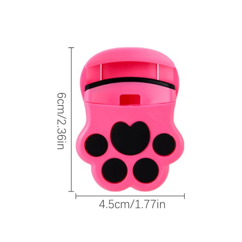 Cute Cat Paw Eyelashes Curling Clip False Eyelashes Cosmetic Pink Beauty Makeup Tool Plastic AccessoriesPortable