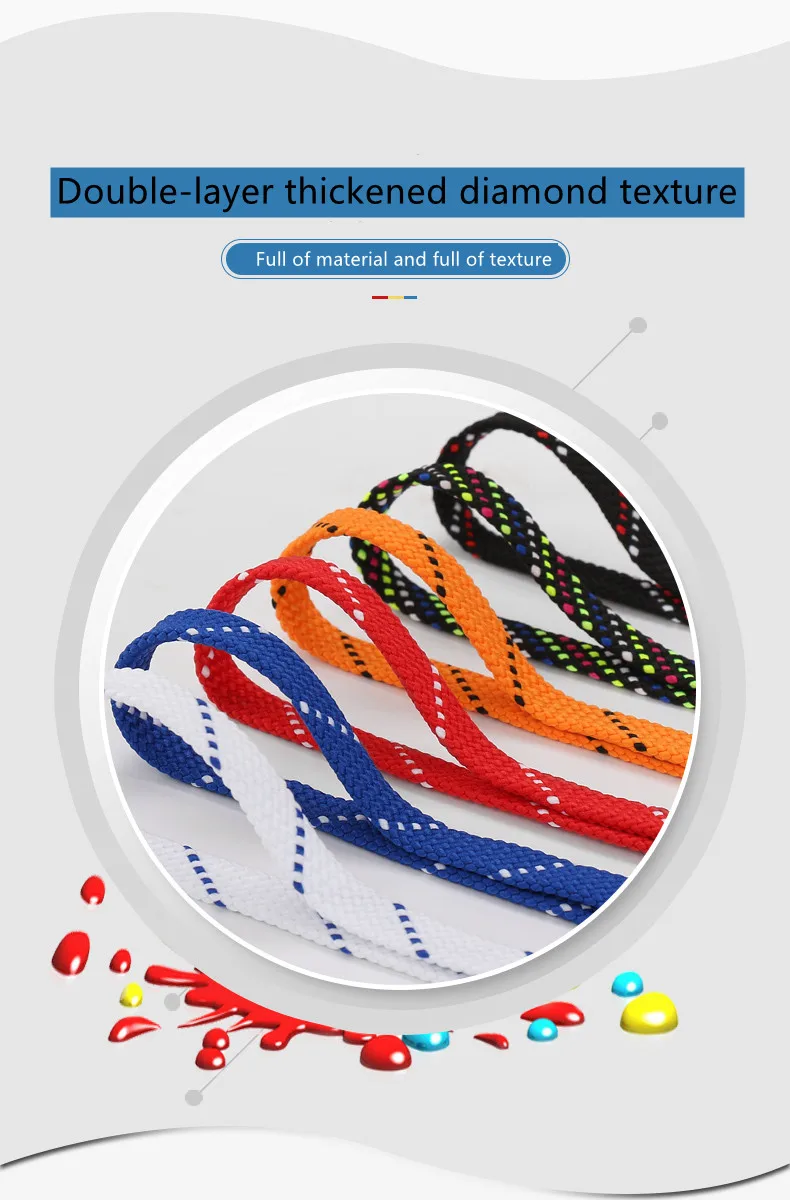 Neue zweifarbige Twill-Schnürsenkel für Sneaker, flaches Schnürsenkelmuster, hochwertige, farbenfrohe Schuhbänder, sportliche, unisex Schnürsenkel, 1 Paar. – Detail 3