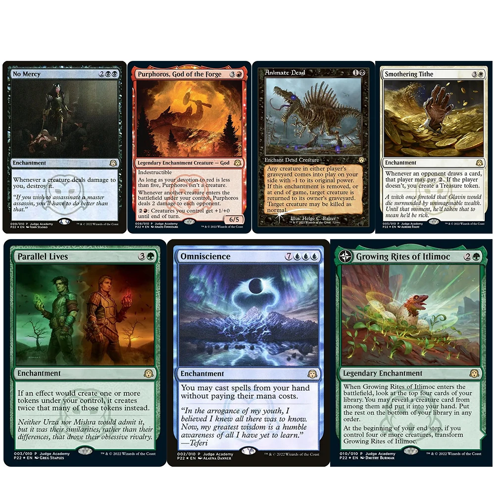 

DIY homemade Magic the Gatherings storms No Mercy Purphoros Animate Dead Smothering Tithe Parallel Lives Laser board game cards