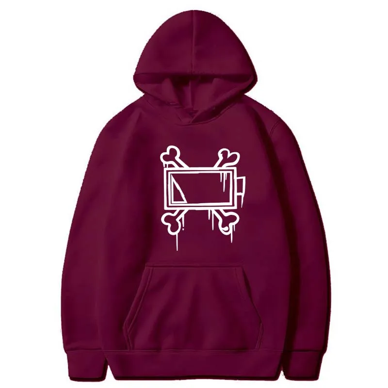 Sweat à Capuche Imprimé MURDER DelarES pour Homme, Vêtement Streetwear à Manches sulf, Décontracté, avec Sourire, pour Printemps et Automne