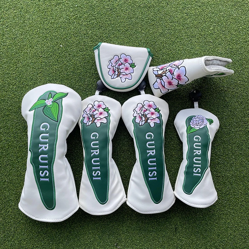 Golf Club #1 #3 #5 Wood Headcovers Driver Fairway Woods Cover  High quality Putter Head Covers  flower