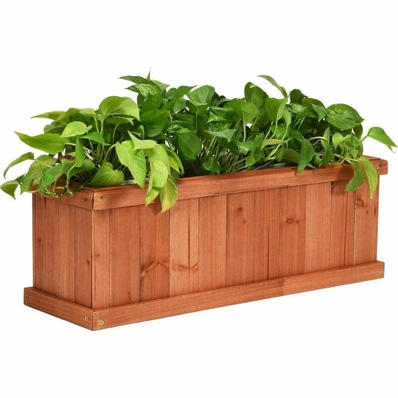 

Wooden Decorative Planter Box for Garden Yard and Window