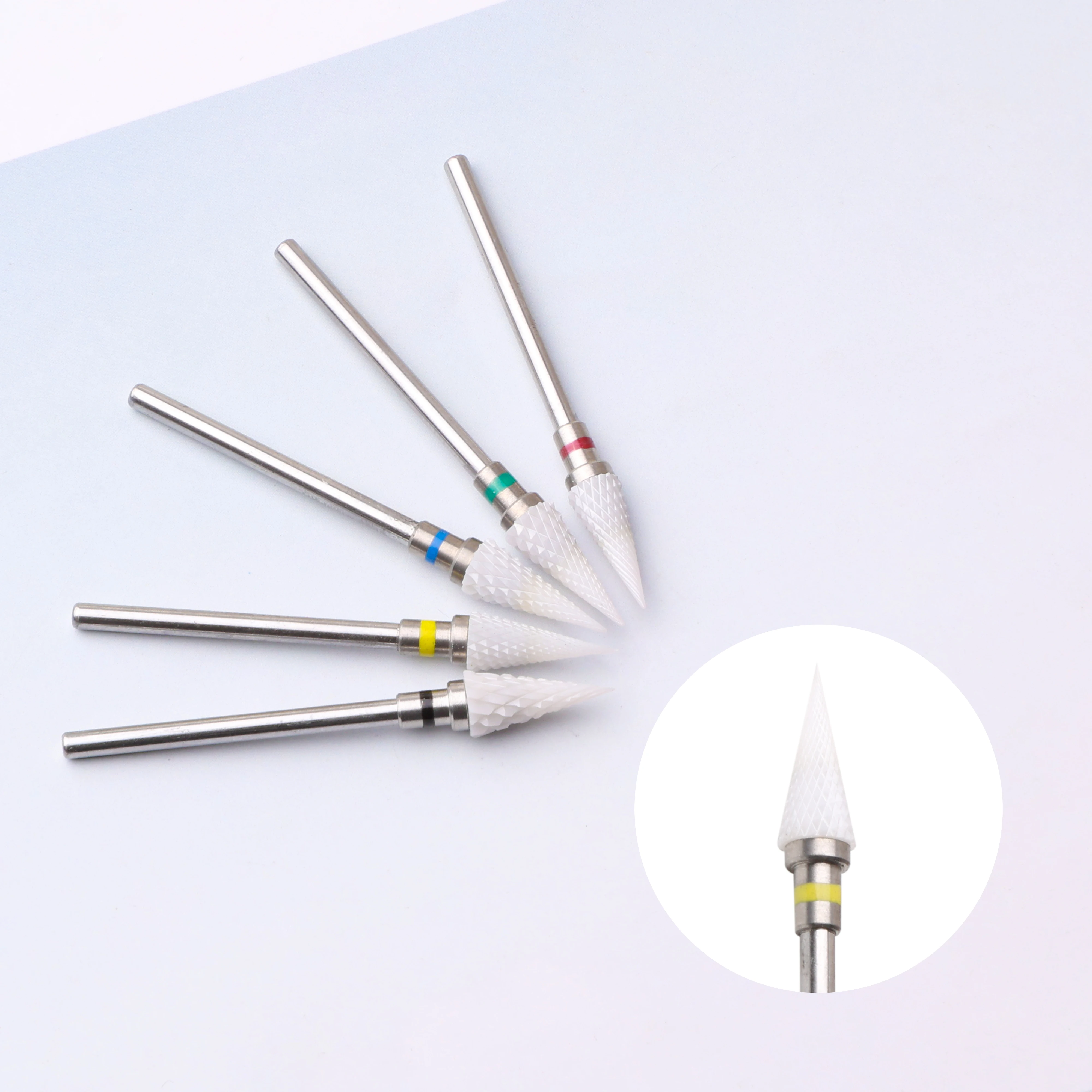 LadyMisty Punta da trapano per unghie in carburo ceramico Tagliaunghie Ruota punte per fresatura Trapano elettrico per strumenti per manicure e pedicure