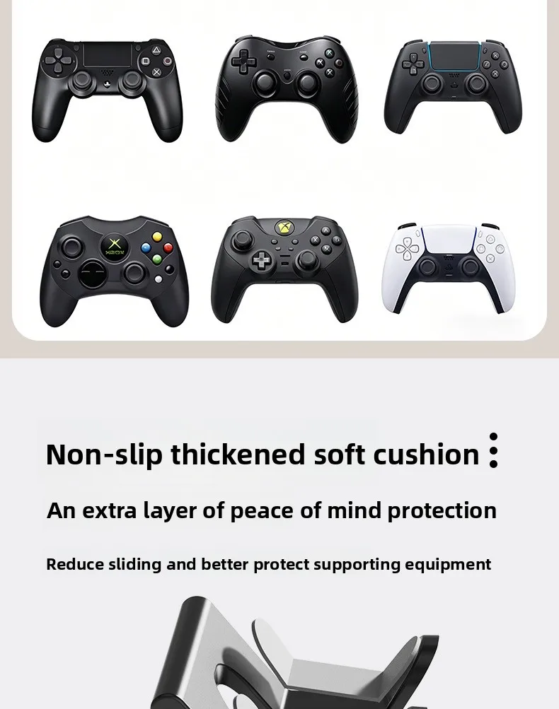 No Drilling Wall Mounted Game Controller Bracket Universal Game Controller Hanger Rack Holder for For Steam Controller2/PS5/PS4