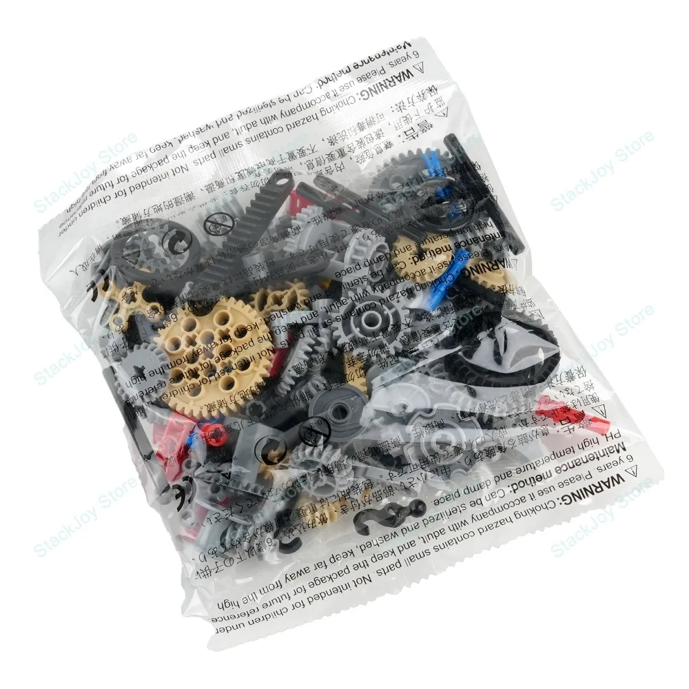 Kit de piezas técnicas MOC, conectores de ejes, ejes de engranajes de 40 dientes para construcción de vástagos, Compatible con proyectos de bricolaje 9686, 116 Uds.
