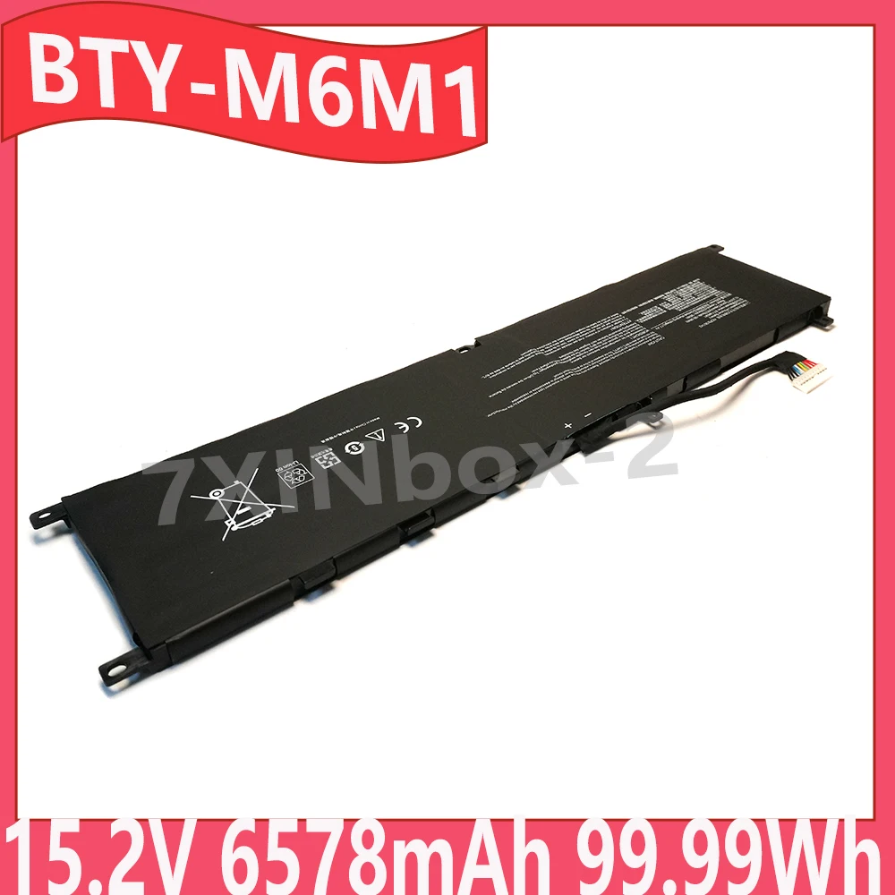 BTY-M6M1 15.2V 6578mAh 99.99Wh Laptop Battery for MSI Stealth GS77 12UE A13VH MS-17P1
