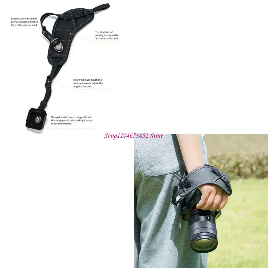 Soft Camera Wrist Strap Support For Long Distributes Weight Evenly