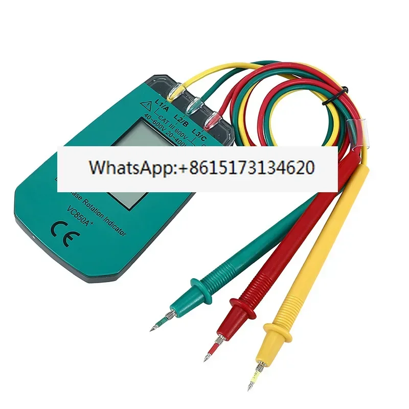 LCD digital phase sequence VC850A three-phase detector