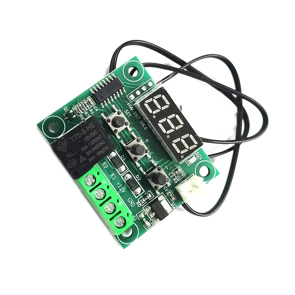 W1209 DC 5V 12V 24V 220V temperature control switch thermometer temperature temperature controller