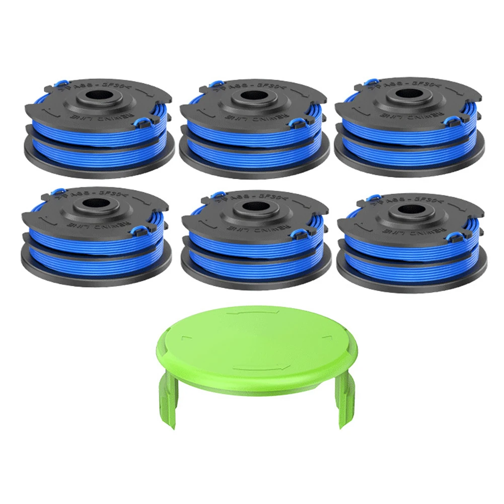 

Replacement Spool Set for For Greenworks Trimmers 21212 21272 6pcs Spools and 1 Cap 27ft Nylon Line for Optimal Cutting