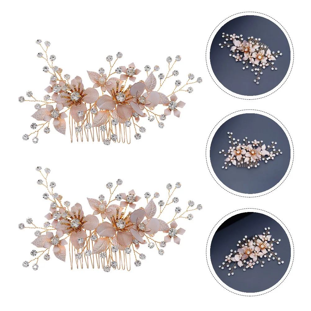 

Pearl Rhinestone Hair Comb Beautiful Dazzling Crystal Design Delicate Charm Elegant Hairstyle Accessories for Women
