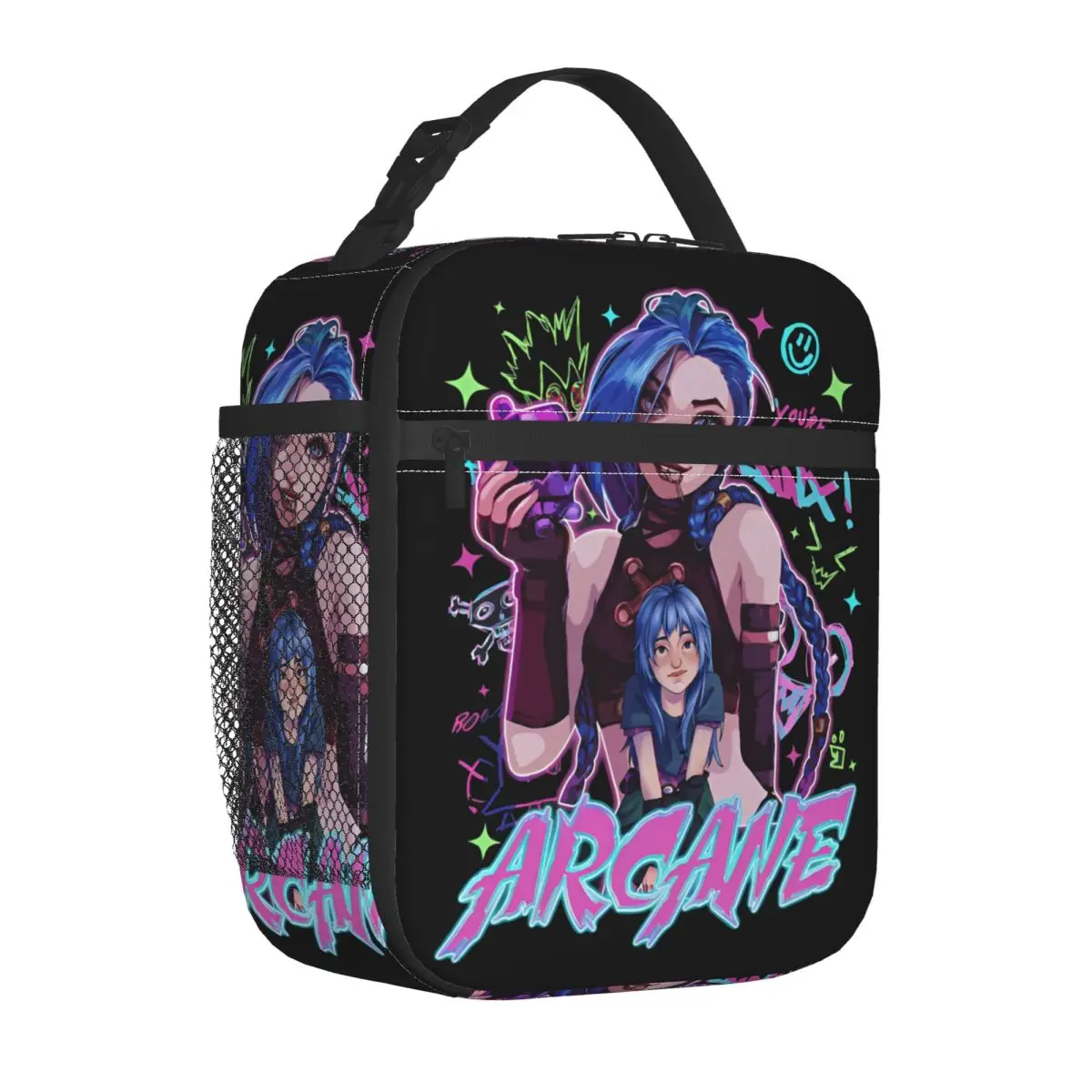 Lunch Boxes Jinx Arcane Jinx Game Lover Fans Product Storage Food Box Harajuku Thermal Cooler Lunch Box For School