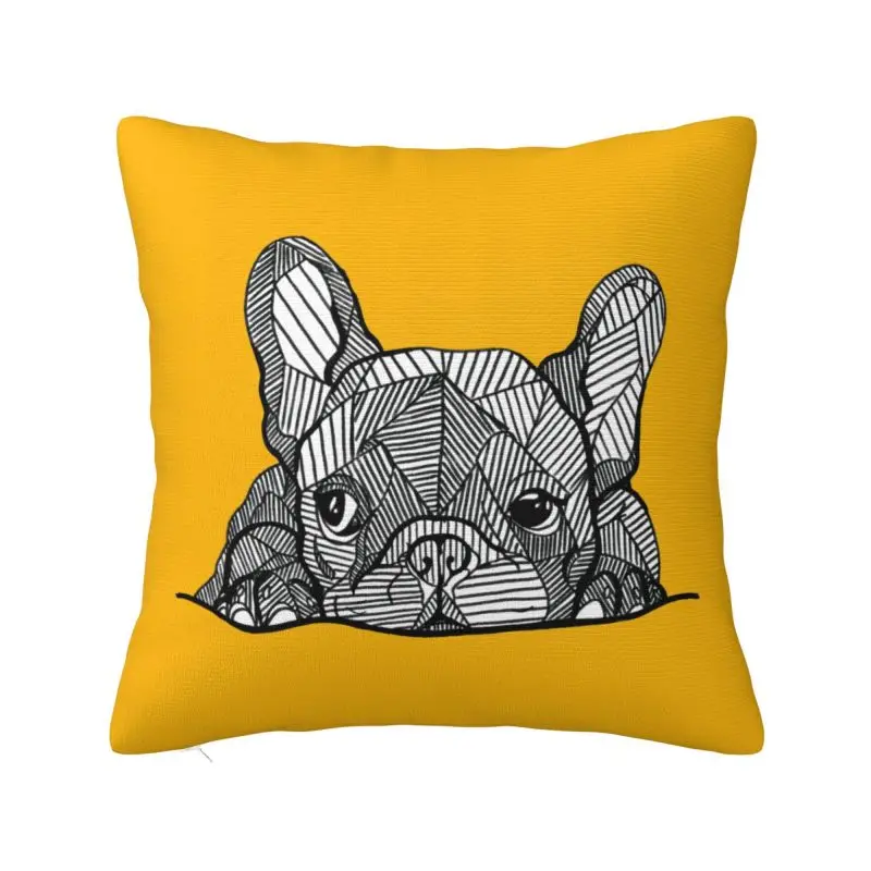 French Bulldog Throw Pillow Decorative Frenchie Dog Luxury Cushion Cover Car Pillowcase