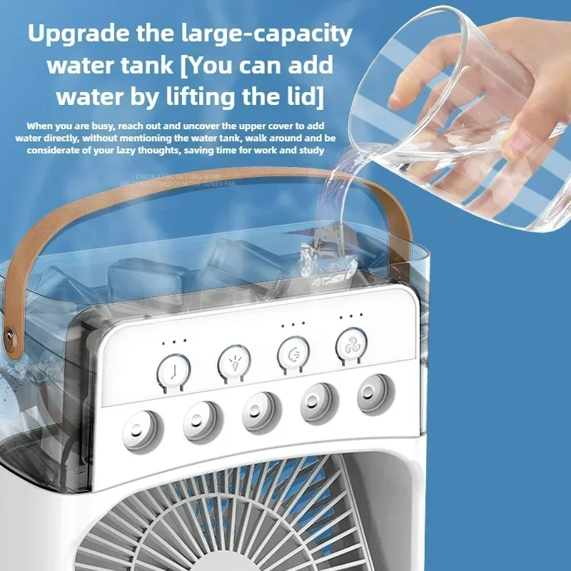 مروحة صغيرة لسطح المكتب تبريد فائقة، مروحة تكييف هواء، تبريد معجزة، مبرد هواء، مروحة كهربائية صغيرة بمنفذ USB #4