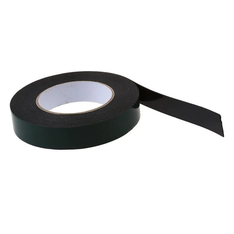 2X Black Super Strong Permanent Double Sided Self Adhesive Foam Car Trim Body Tape Width:25Mm