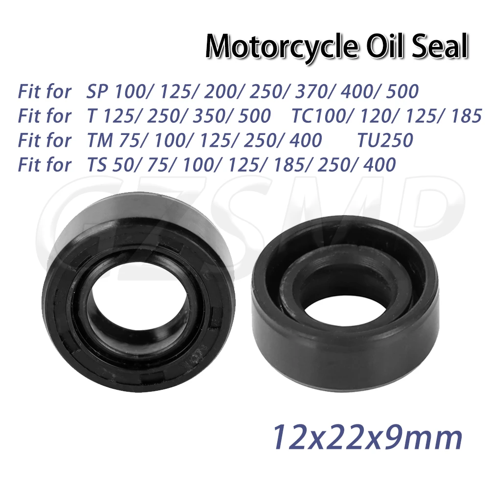 

12x22x9mm Fit for SUZUKI TC100 TC125 TM100 TM250 TM400 TS250 TS400 TU250 2/4/10pcs Gear Shift Shaft Oil Seal