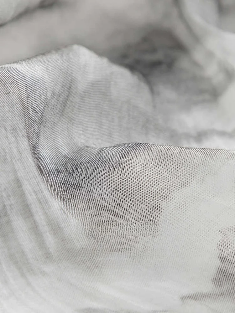 Zomer Faion Pendelen Dames Hoge Taille A-lijn Midi Rok Water Inkt Diffusie Ontwerp Veelzijdige Afslankrok