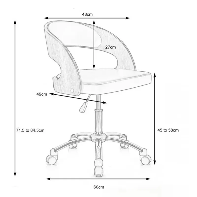 Swivel Comfortable Office Chair Ergonomic Wheels Interior Soft Office Chair Modern Meeting Sillas De Escritorio Furniture