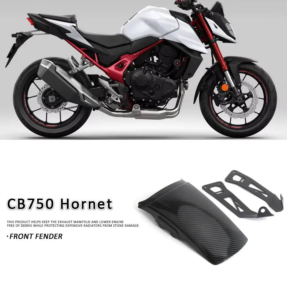 

2023 2024 Motorcycle Carbon Fiber Forging pattern Black Front Mudguard Fender Fairing Fit For Honda CB750 Hornet CB 750 HORNET