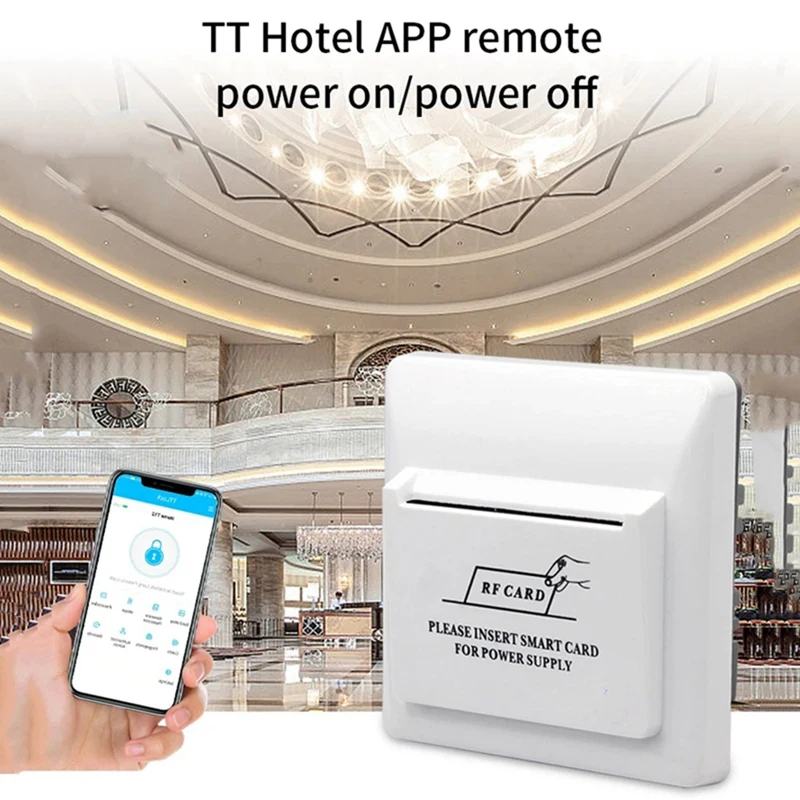 Bluetooth Risparmio energetico Tthotel Interruttore di risparmio energetico RFID 13,56 Mhz Scheda App Controllo Risparmio energetico per appartamento alberghiero