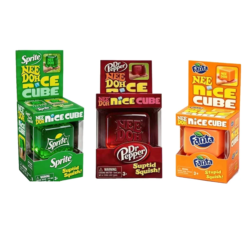 Nuevo y popular juguete sensorial Needoh Nice en forma de cubo para aliviar el estrés y estimular las puntas de los dedos, caja sorpresa.