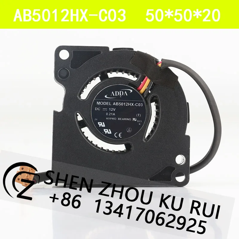 

New Original ADDA 5V 24V 48V DC 12V 0.21A AC EC 5020 50X50X20MM 5CM Silent BenQ Projector Turbo Blower AB5012HX-C03 cooling fan