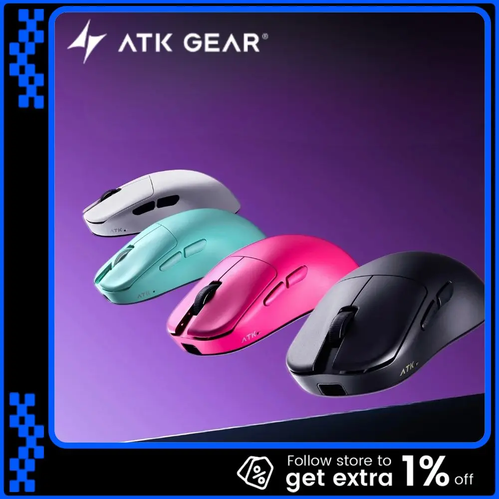 

ATK U2V2 Ultimate Gaming Mouse PAW3950Ultra Low Latency Lightweight Custom Wireless Dual Mode Mice PC E-Sports Accessory Gift