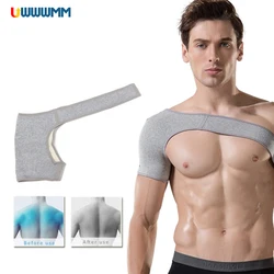 Elastic Shoulder Brace para homens e mulheres, manga de compressão, manguito rotador, alívio da dor rasgante, 1pc